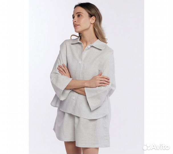 Пижама GoodNight Organic Soul Stripe 40-44р, голуб