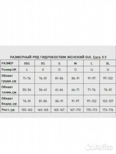 Гидрокостюм женский чёрный 3мм