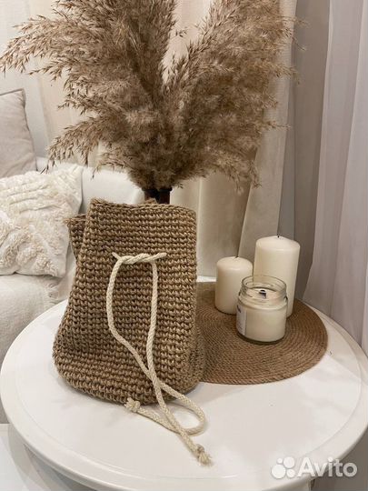 Корзина-сумка из джута