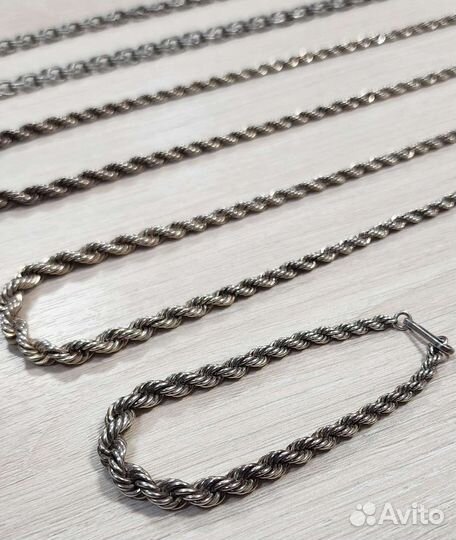 Серебряная цепь 925 пробы