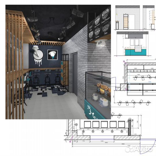 Дизайн интерьера,экстерьер,ресторан,офис,коттедж