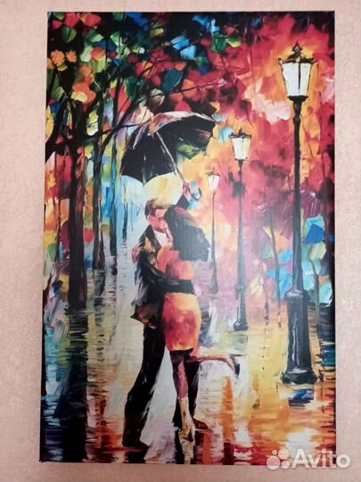 Картина маслом синие васильки