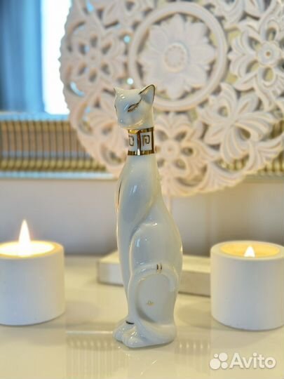 Статуэтка кошка фарфор