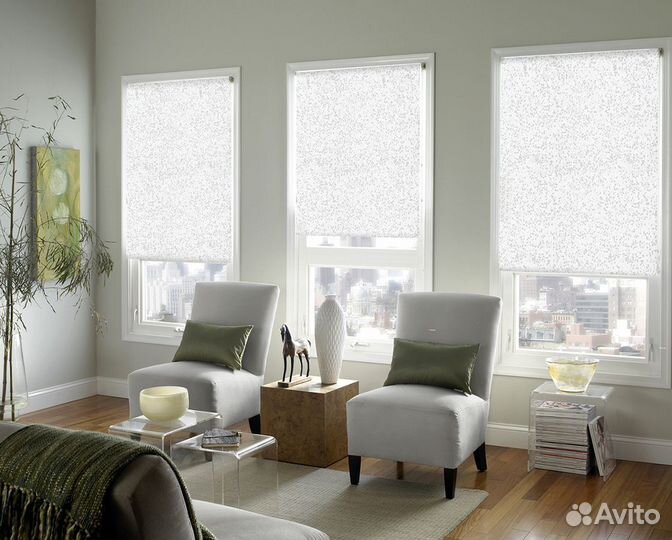 Рулонные шторы жалюзи под ключ