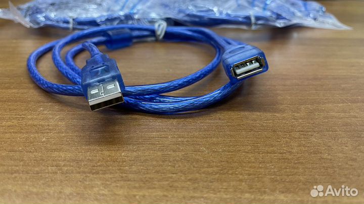 От 30шт новый кабель удлинитель USB2.0 1.5m ма-па