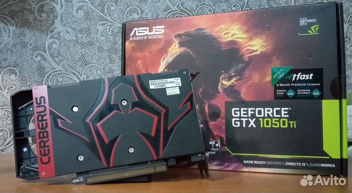 Видеокарта Asus Cerberus GTX 1050Ti 4Gb
