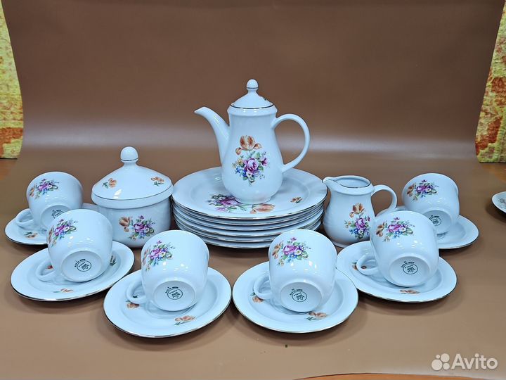 Чайный сервиз kahla гдр. Мейсенский цветок