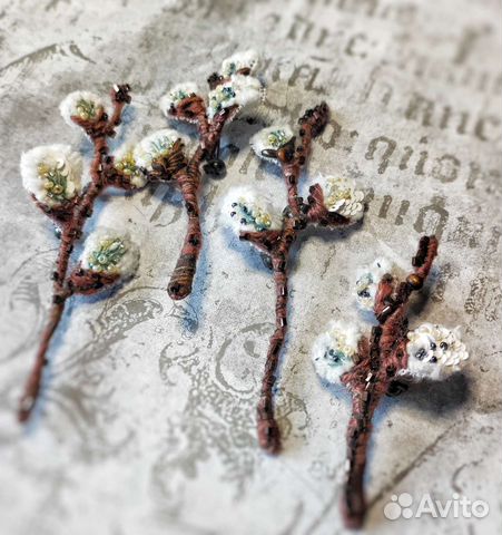 Брошь текстильная 