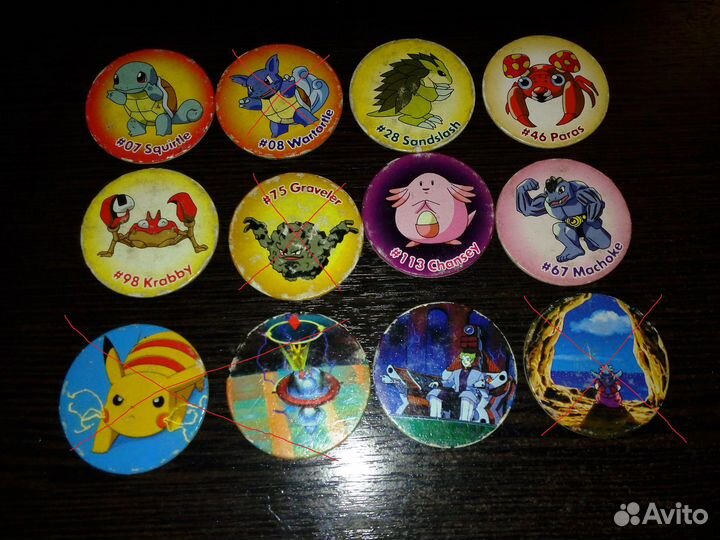 Фишки (сотки) Покемон и другие