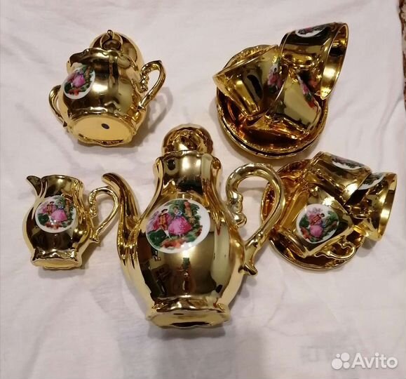 Кофейный сервиз Мадонна золотой Япония