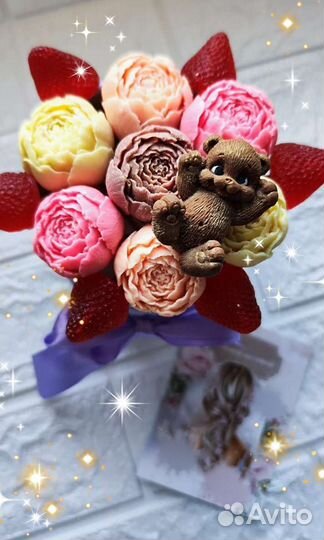 Букет из шоколадных пионов