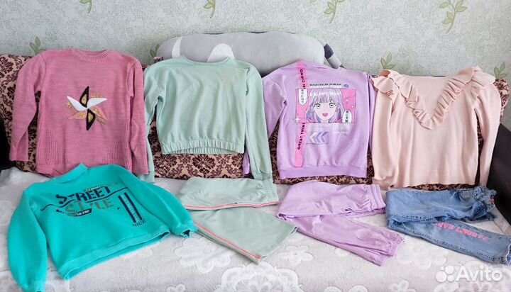 Большой пакет одежды для девочки 146 152