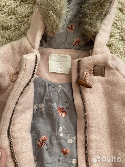 Пальто для девочки Zara и шапочка