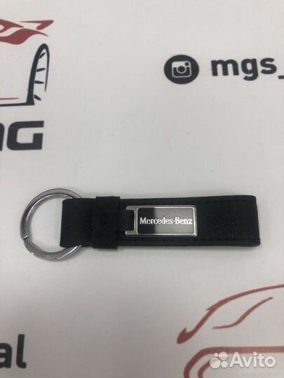 Брелок Mercedes Benz кожаный черный