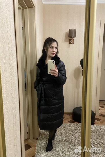 Пуховик женский длинный