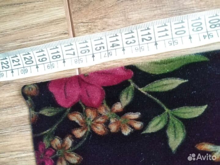Ткань бархат с цветами
