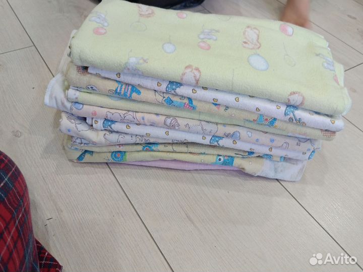 Пеленки байковые хб. 9 шт. Состояние хорошее