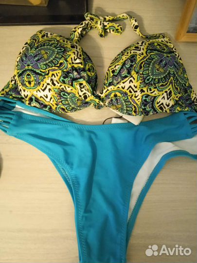 Купальник большой пуш ап, плавки 2 шт
