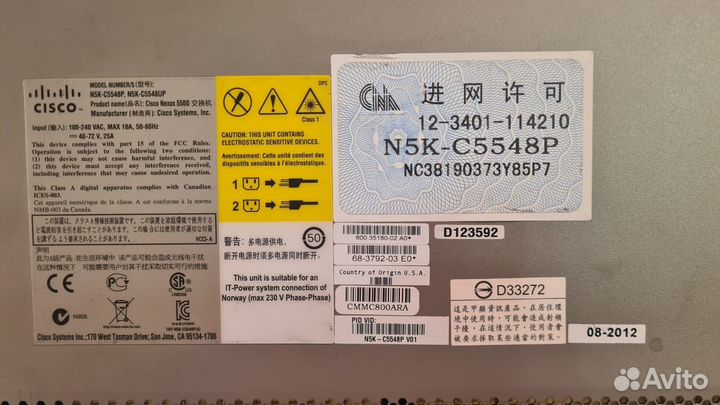 Коммутатор Cisco N5K-C5548P, N5K-C5548UP