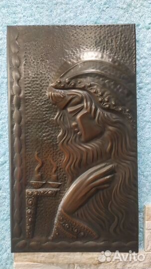 Панно медное чеканка