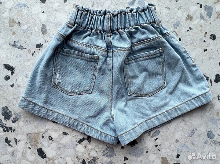 Джинсовые шорты zara 104