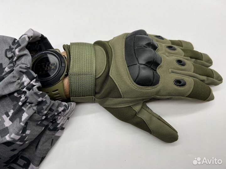 Перчатки тактические военные хаки