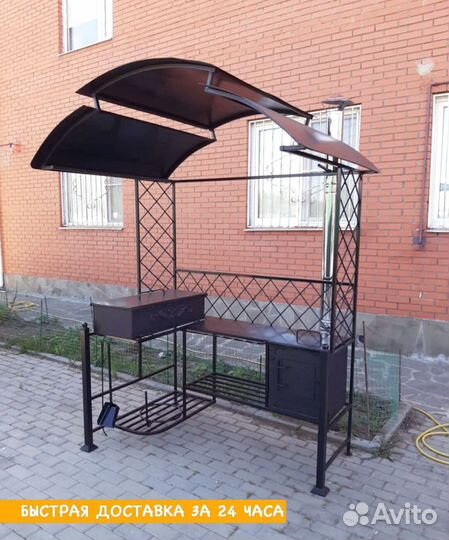 Мангал с печью