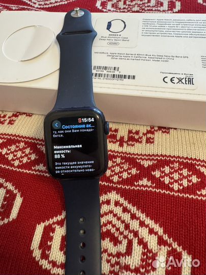 Apple Watch 6 40 Blue 88% батарея