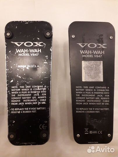 Гитарная педаль Vox Wah Wah V847 с чехлом