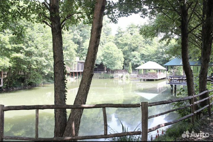 Беседки на озере с мангалом и бассейном