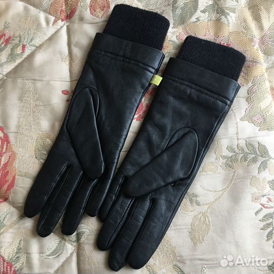 Перчатки женские кожаные утеплённые на узкую руку