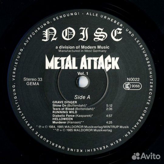 Metal Attack Vol.1, Germany, 1985 / Lp / EX