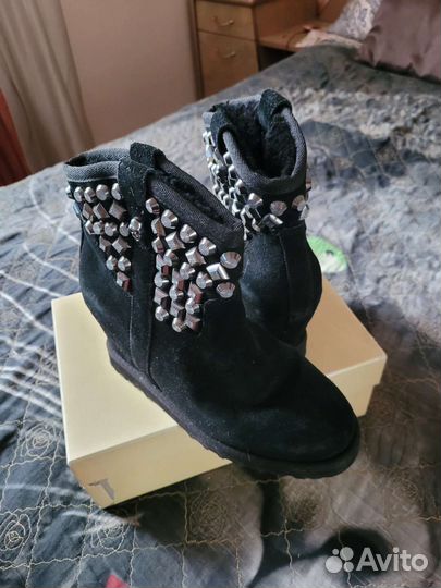 Ботильоны замша 38