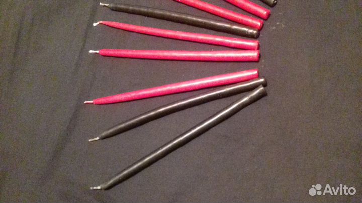 Восковые Свечи.Черные,Красные,Белые, Синие, Зелёны