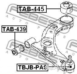 Febest TAB-445 Сайлентблок рычага переднего задний