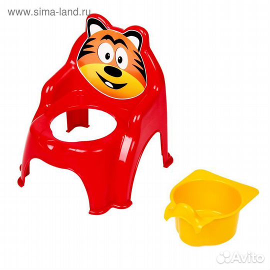 Горшок детский Тигра красный