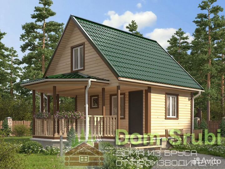 Жиздра. Хорошая надёжная Баня из бруса Б-19 (6х8)