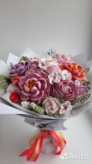 Цветы из зефира