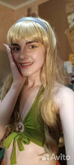 Парик светлый с челкой