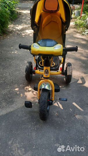 Детский 3х колесный велосипед с ручкой