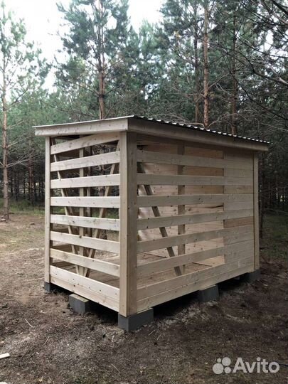 Сарай хозблок с дровником