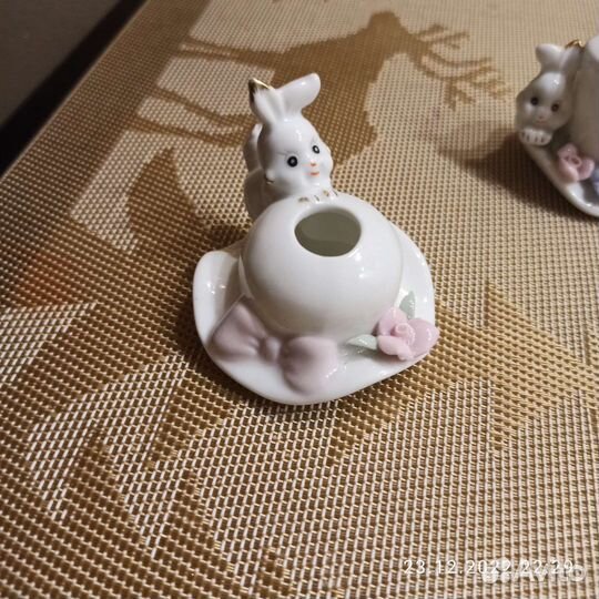 Зайка символ года. Для зубочисток и салфетница