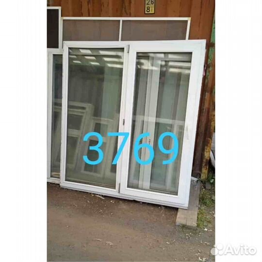 Окно бу пластиковое, 1600(в) х 1480(ш) № 3769