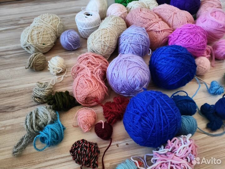 Пряжа для вязания, остатки