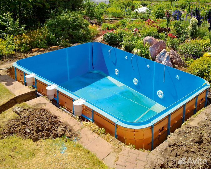 Бассейн 3х7х1,5 из полипропилена