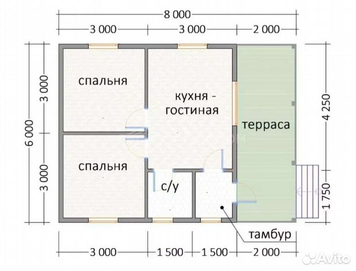 Каркасный дом 6х8 утеплённый / лот ovmpf 37330