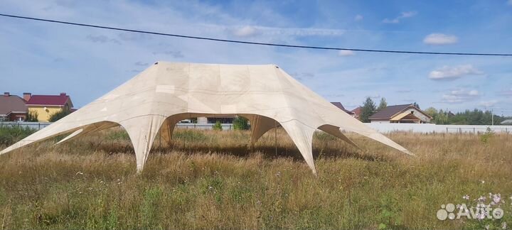 Тент шатер Звезда (двойная 100м2). Аренда