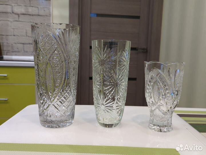 Хрустальная ваза для цветов СССР