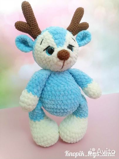 Вязаный олень, новогодняя игрушка