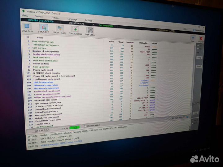 Жесткий диск Toshiba 3 TB